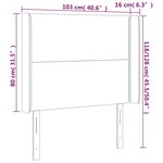 vidaXL Tête de lit à LED Vert 103x16x118/128 cm Tissu