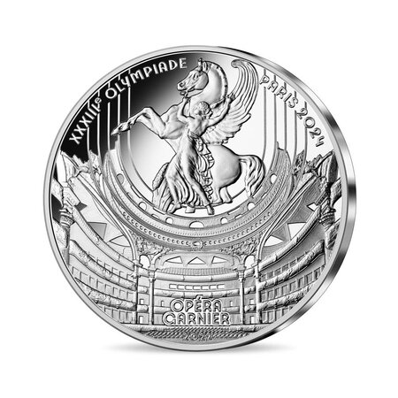 Jeux olympiques de paris 2024 - monnaie de 10€ argent - héritage opéra garnier