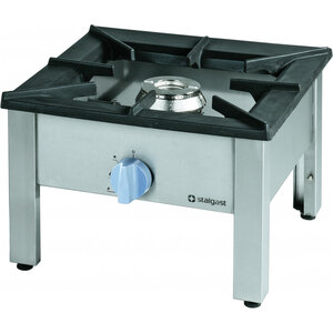 Réchaud professionnel à gaz 1 brûleur 9 kw - g20 - stalgast -  - acier inoxydable 565x605x380mm