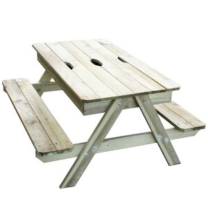 TRIGANO Table de pique-nique de jeu Picsand 100 x 97 x 57 cm J-JOU054
