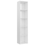 vidaXL Bibliothèque Blanc brillant 40x30x189 cm Aggloméré