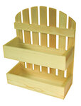 Etagère en bois avec 2 compartiments 28 x 35 x 12 cm