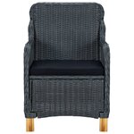 vidaXL Ensemble de salle à manger de jardin 5 Pièces Gris foncé