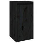 vidaXL Meubles TV 2 Pièces Noir Bois massif de pin