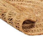 vidaXL Tapis Jute tressé à la main 150 cm Rond