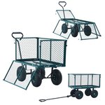 vidaXL Chariot à main de jardin Vert 350 kg