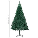 vidaXL Arbre de Noël artificiel avec branches épaisses vert 180 cm PVC