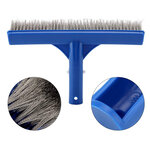 Brosse poils inox 26 cm anti-algues piscine béton ou carrelage