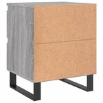 vidaXL Tables de chevet 2 Pièces sonoma gris 40x35x50 cm bois ingénierie