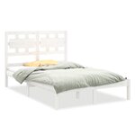 vidaXL Cadre de lit Blanc Bois massif 120x200 cm
