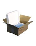 (lot  4 ens. Isot+caisse ) caisse d'expédition isotherme rectangulaire 34l
