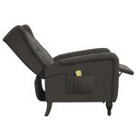vidaXL Fauteuil de massage inclinable gris foncé velours