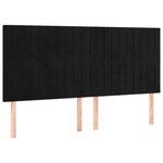 vidaXL Cadre de lit avec tête de lit Noir 200x200 cm Velours