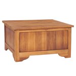 vidaXL Table basse avec dessus rabattable 65x65x35 cm Bois de teck