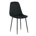 Venture Home Chaises à manger lot de 2 Polar velours points noir