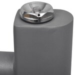 vidaXL Sèche-serviettes eau chaude à rails droits gris 500x764 mm