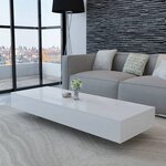 vidaXL Table basse Haute brillance Blanc