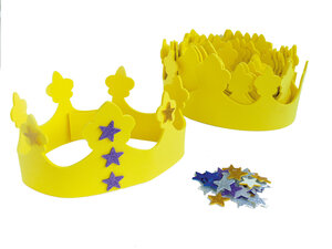 Couronne en mousse et décorations pour 10 fillettes