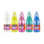 Lot de 5 peintures acryliques Nacrée en 250 ml (Blanche, Jaune, Rose, Verte et Bleue) CLÉOPÂTRE