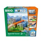 Brio World Pont & Tunnel Cascade Smart Tech Sound - Accessoire STEM pour circuit de train en bois - Ravensburger - Des 3 ans - 33978