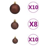 vidaXL Arbre de Noël artificiel pré-éclairé et boules L 240 cm vert