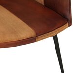 vidaXL Chaise à oreilles Marron Cuir véritable