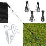 Tectake Tonnelle 3 x 3 m avec 4 rideaux - noir