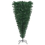 vidaXL Arbre de Noël artificiel renversé pré-éclairé et boules 180 cm
