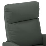 vidaXL Fauteuil de massage Gris Similicuir