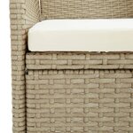 vidaXL Ensemble de salle à manger de jardin 5 Pièces Beige