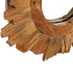 vidaXL Miroir mural 40 cm Teck Rond