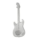 FENDER STRATOCASTER FIESTA RED Guitar 1 onces argent monnaie 2 Dollars Solomon Islands 2022