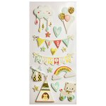 Autocollants en relief à dorures - Baby Shower - Nuage