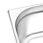 vidaXL Récipients Gastronorm 2 Pièces GN 1/2 150 mm Acier inoxydable
