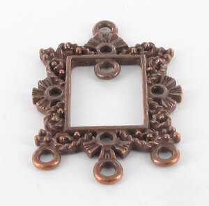 Breloque pendentif Diviseur cadre Cuivré