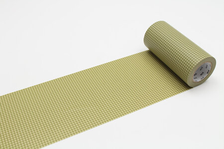 Masking Tape MT Casa Quadrillage 10 cm vert fond vert - moss