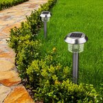 ALESIA Lot de 8 balises solaires - LED blanc froid