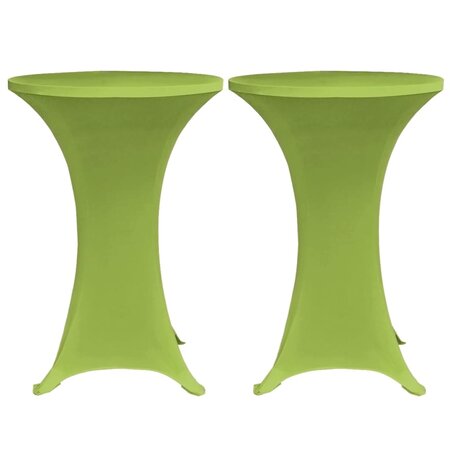 vidaXL Housse de table extensible 2 Pièces 60 cm Verte