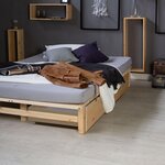 2 tiroirs de Rangement en bois à roulettes pour lit gigogne