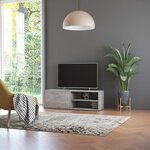 vidaXL Meuble TV Gris béton 120x34x37 cm Aggloméré