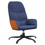 vidaXL Chaise de relaxation Bleu Tissu