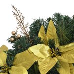 vidaXL Couronne de Noël avec lumières LED vert 60 cm PVC