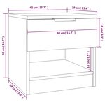 vidaXL Tables de chevet 2 Pièces Noir Bois d'ingénierie