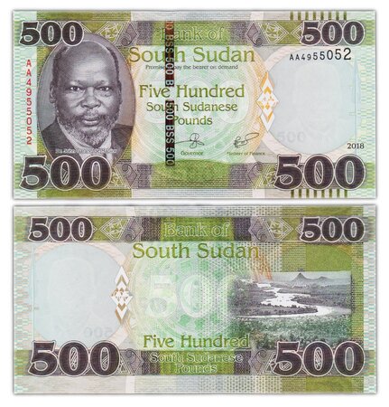 Billet de Collection 500 Pounds 2018 Soudan du Sud - Neuf - P16