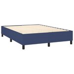 vidaXL Sommier à ressorts de lit Bleu 140x190 cm Tissu