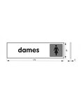 THIRARD - Plaque de signalisation Dames  plexiglass adhésif  170x45mm