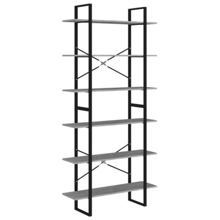 vidaXL Armoire haute Gris béton 100x30x210 cm Aggloméré