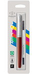 PARKER Jotter Originals stylo roller, rouge, attributs Chromés, Recharge noire pointe fine, sous blister