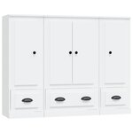 vidaXL Buffets 3 Pièces blanc bois d'ingénierie