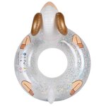 Bouée gonflable ronde xxl pour piscine & plage ultra confort  flotteur deluxe - mouton a paillettes ø115cm